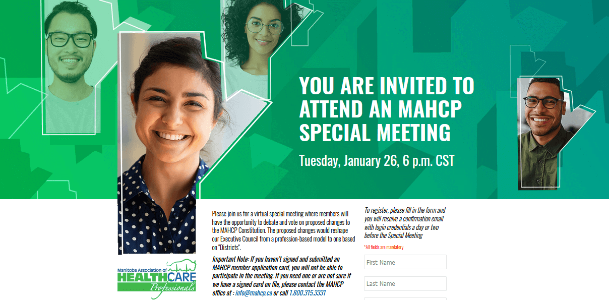 MAHCP Special Meeting on January 26