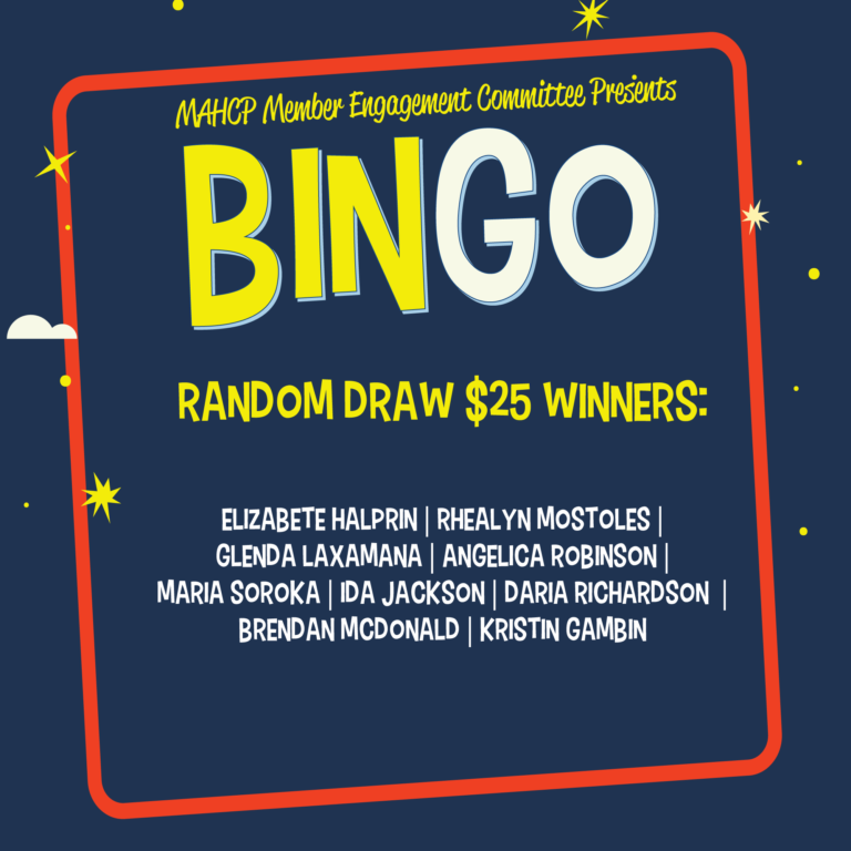 Winners of BINGO - Manitoba Association of Health Care Professionals