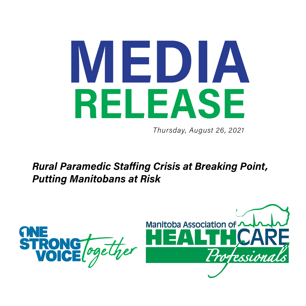 MEDIA RELEASE: Rural Paramedics in Staffing Crisis