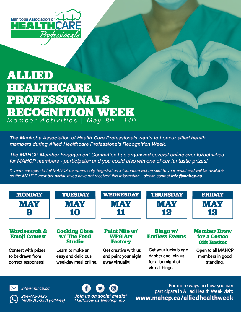 Allied Health Week for MAHCP Members Manitoba Association of Health