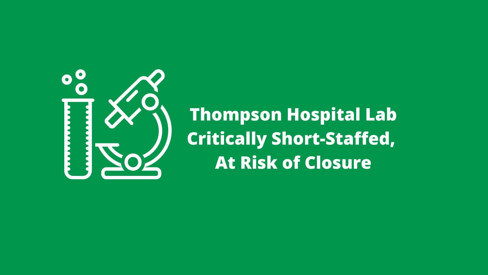 Media Release: Thompson Lab at Risk of Closure