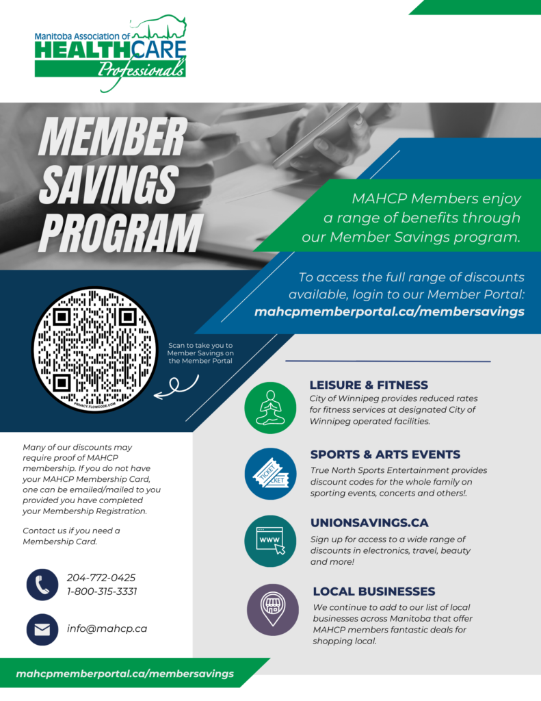 Member Savings - Manitoba Association of Health Care Professionals